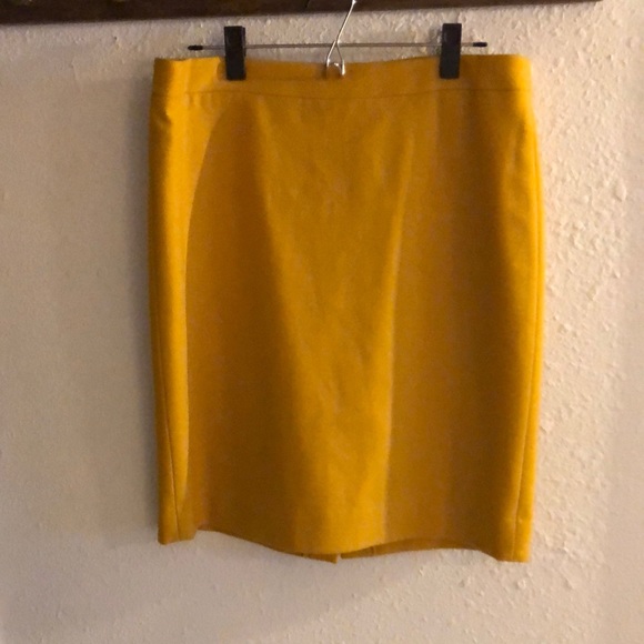 J Crew Yellow Pencil Skirt